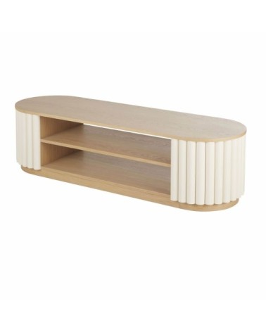 Meuble TV et rondins blancs L160