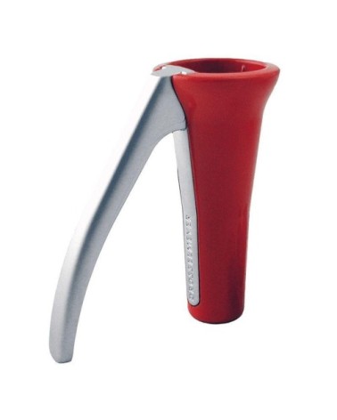Casse-noix conique laqué rouge