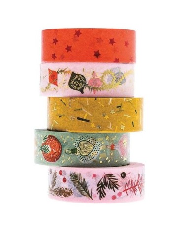 5 masking tape Noël nostalgique 1,5cmx10m