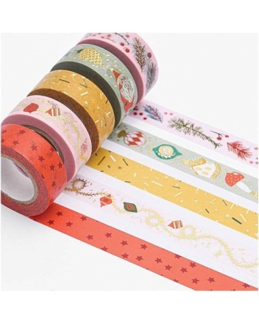 5 masking tape Noël nostalgique 1,5cmx10m