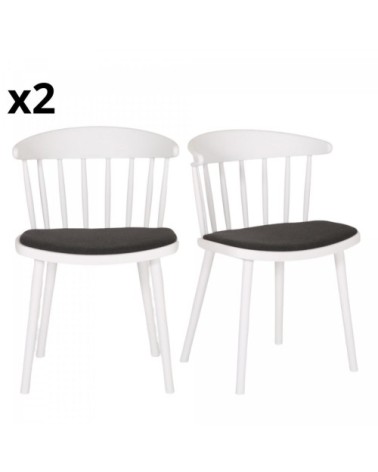 Lot 2 chaises design blanc