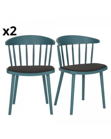 Lot 2 chaises design bleu