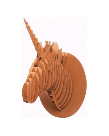 Trophée mural de licorne en carton 40x26x20cm