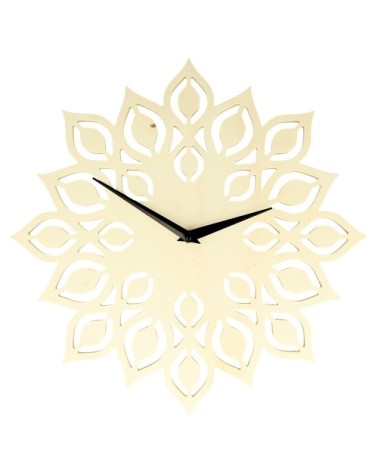 Horloge en bois fleur D30