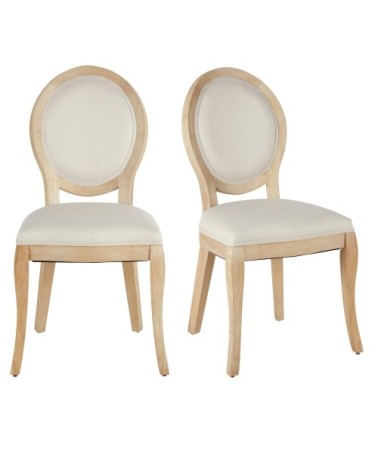 Chaises en textile recyclé beige (x2)