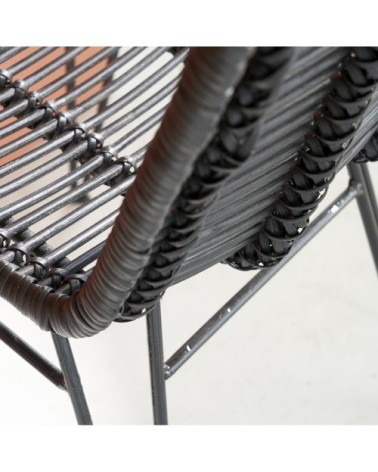 Chaise en rotin et pieds métal (lot de 2)