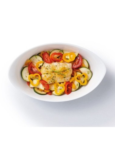 Plat ovale blanc 25x15cm