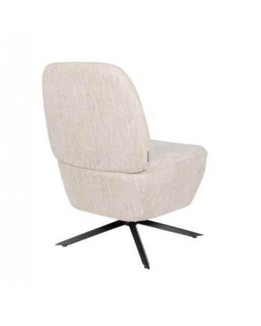 Fauteuil Lounge couleur sable blanc