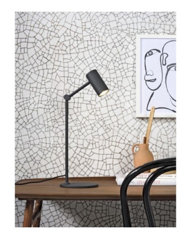 Lampe de table inclinable noire H40cm