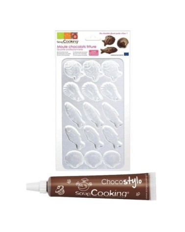 Moule rigide pour fritures en chocolat + 1 stylo chocolat offert