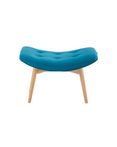 Pouf repose-pieds style scandinave bleu pétrole