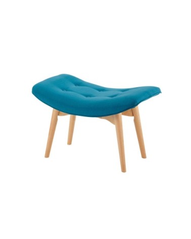 Pouf repose-pieds style scandinave bleu pétrole