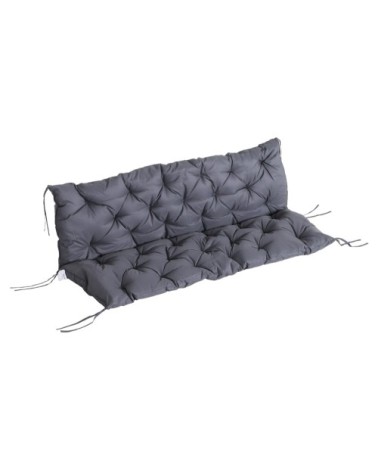 Coussin banc de jardin 3 places gris