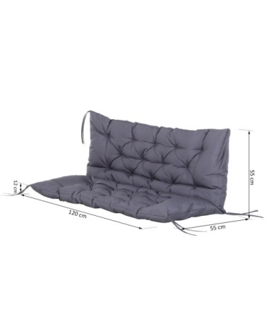 Coussin matelas assise dossier banc de jardin balancelle canapé