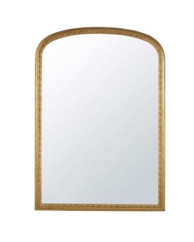 Grand miroir rectangulaire à moulures dorées, 120x170 cm