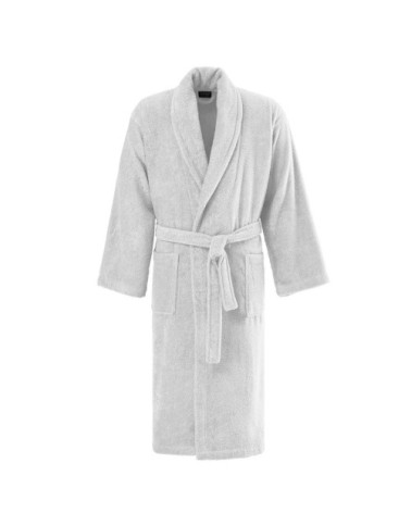 Peignoir col châle en coton bio Blanc L