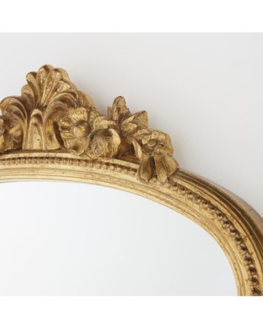 Grand miroir rectangulaire à moulures dorées, 65x170 cm