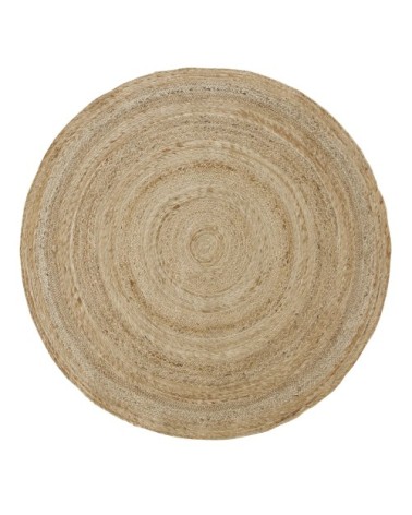 Tapis rond en jute tressé beige D150