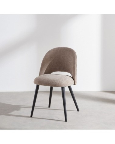 Chaise en textile beige latte
