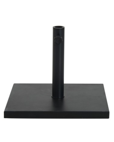Pied de parasol carré poids net 11 Kg ciment métal noir