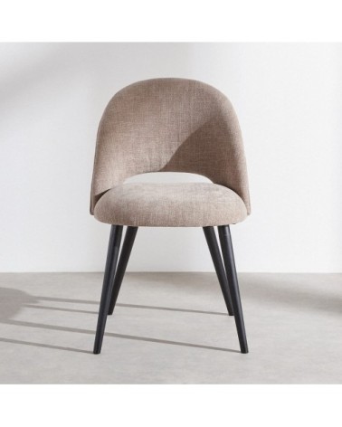 Chaise en textile beige latte