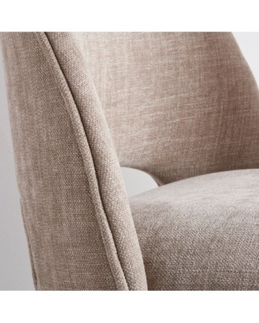 Chaise en textile beige latte