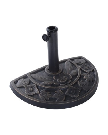 Pied de parasol demi-cercle résine imitation fonte bronze