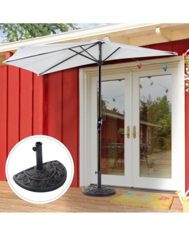 Pied de parasol demi-cercle résine imitation fonte bronze