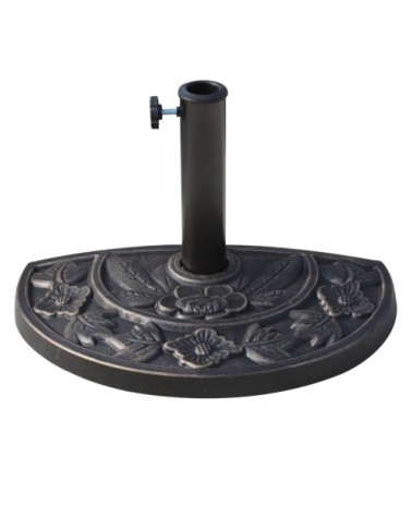 Pied de parasol demi-cercle résine imitation fonte bronze
