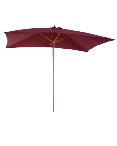 Parasol droit rectangulaire bordeaux