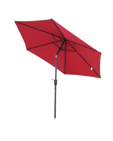 Parasol inclinable de jardin rouge vineux