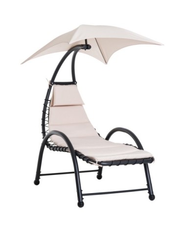 Bain de soleil design pare-soleil et matelas beige