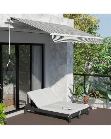 Bain de soleil transat 2 places grand confort matelas inclus