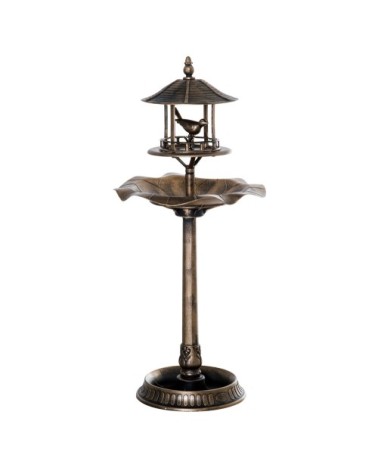 Bain d'oiseaux abreuvoir oiseaux polypropylène bronze antique