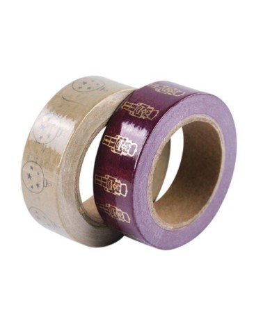 Masking tape boules de Noël et casse-noisettes 15 mmx10m - Lot de 2