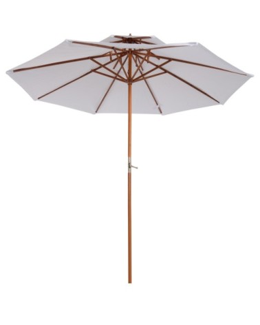 Parasol droit bois peuplier blanc