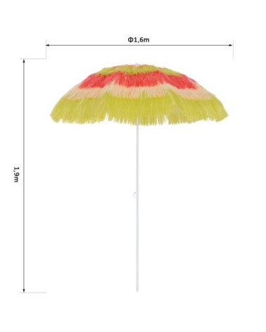 Parasol design Hawaï multicolore