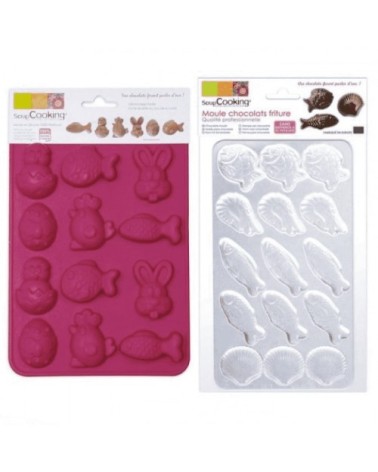 Moules chocolats de Pâques & fritures