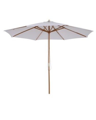 Parasol droit octogonal bois crème