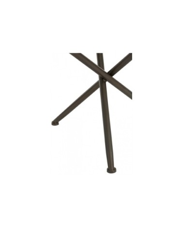 Bout de canapé rond avec plateau en verre et bois D50