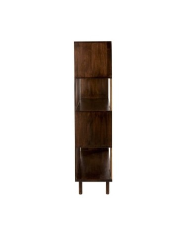 Etagère moderne en bois et métal doré