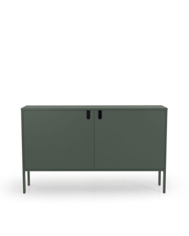 Buffet en bois 2 portes L148cm vert kaki