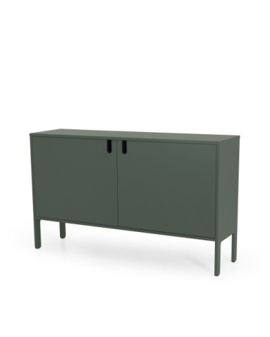 Buffet en bois 2 portes L148cm vert kaki