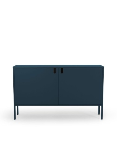 Buffet en bois 2 portes L148cm bleu canard