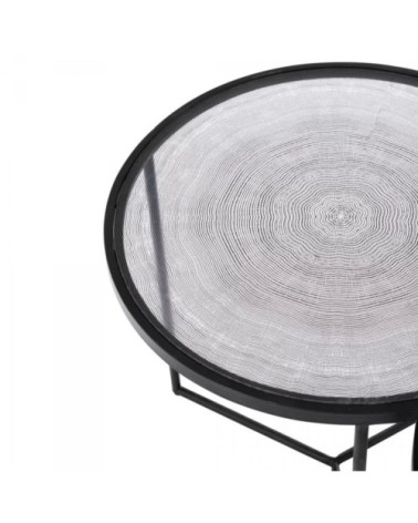 Lot de 3 tables gigognes rondes en verre