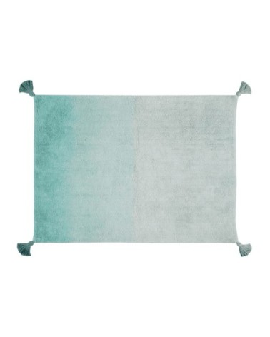 Tapis coton motif dégradé émeraude 120x160