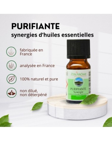 Synergie d'huiles essentielles Purifiante 100% naturelle - 10 ml