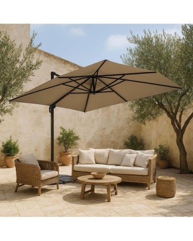 Toile pour parasol déporté 4x3m taupe