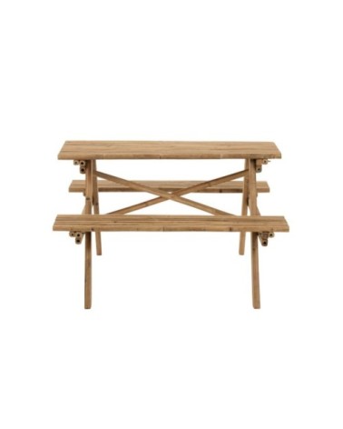 Table type pic nic 134cm en bambou