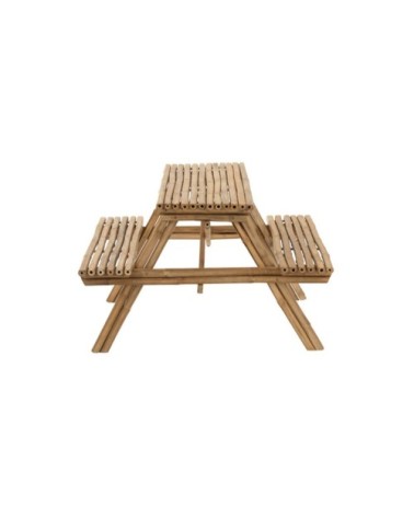 Table type pic nic 134cm en bambou